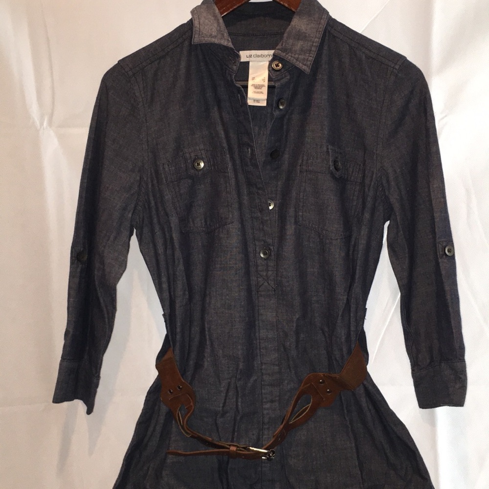 Liz Claiborne Belted Shirt Dress | Size S